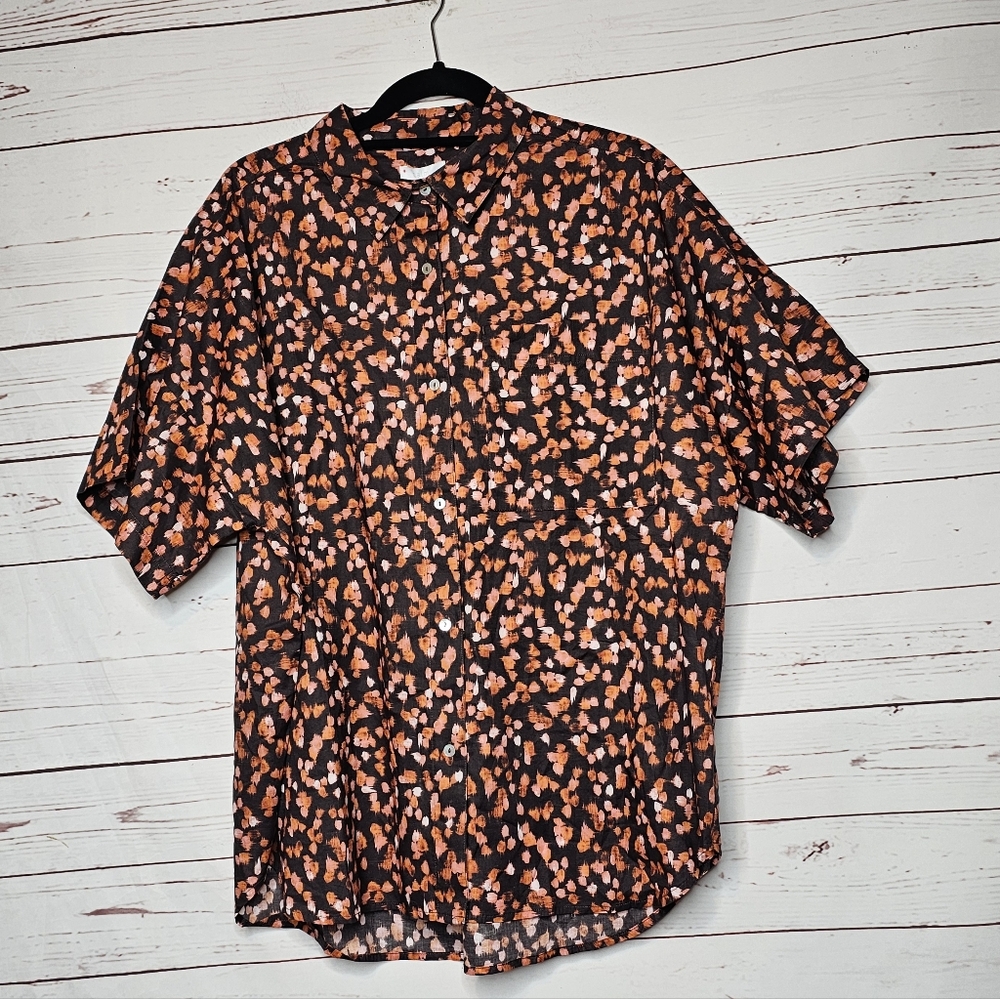 Johnny Was Calme Liya Short Sleeve Chest Pocket Shirt